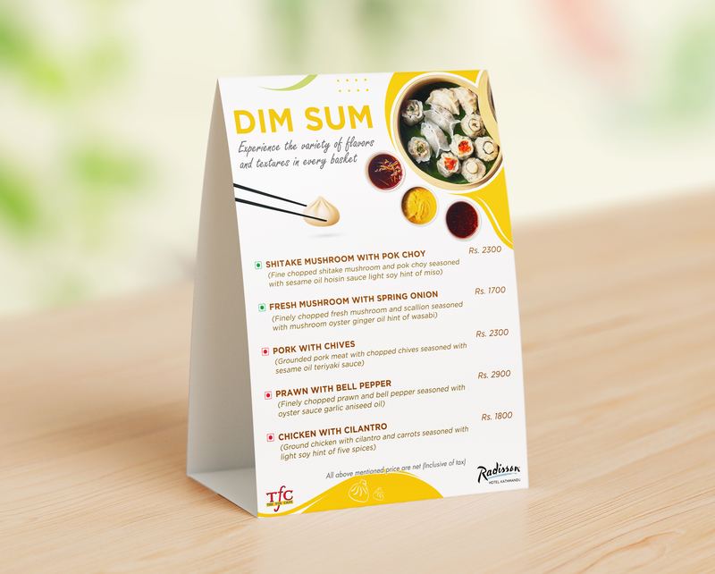 Dimsum Tent Menu — Bishal Manandhar